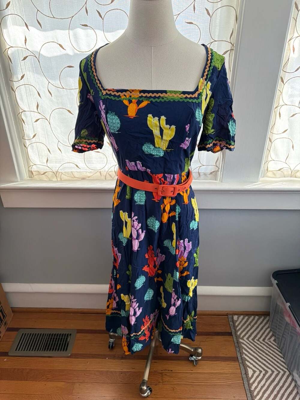 ModCloth x Collectif Tilda Wonder Cactus Flared Dress